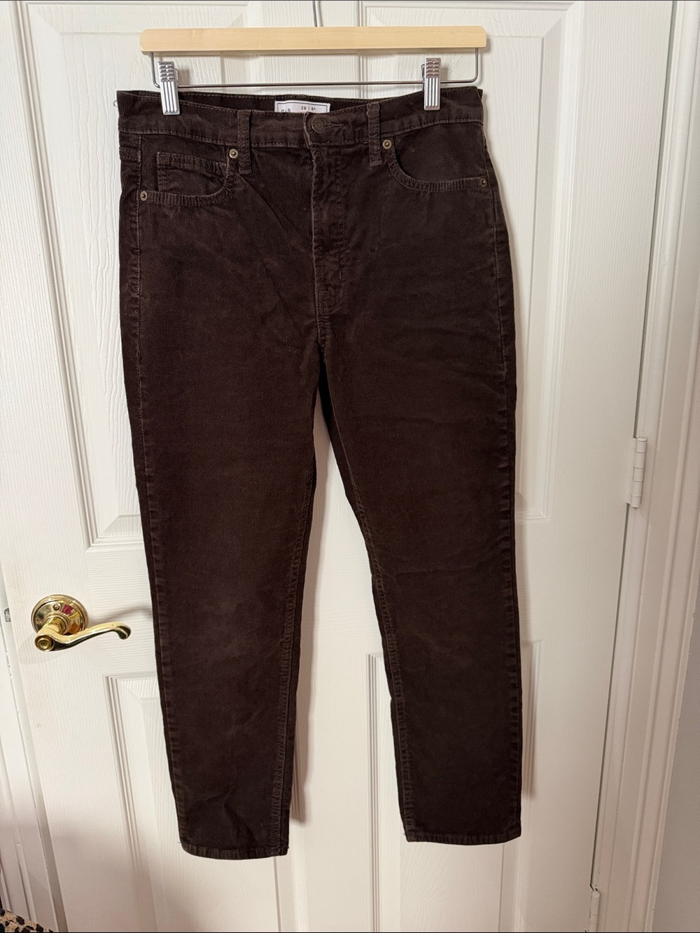GAP Brown Corduroy Pants high rise slim 29/8